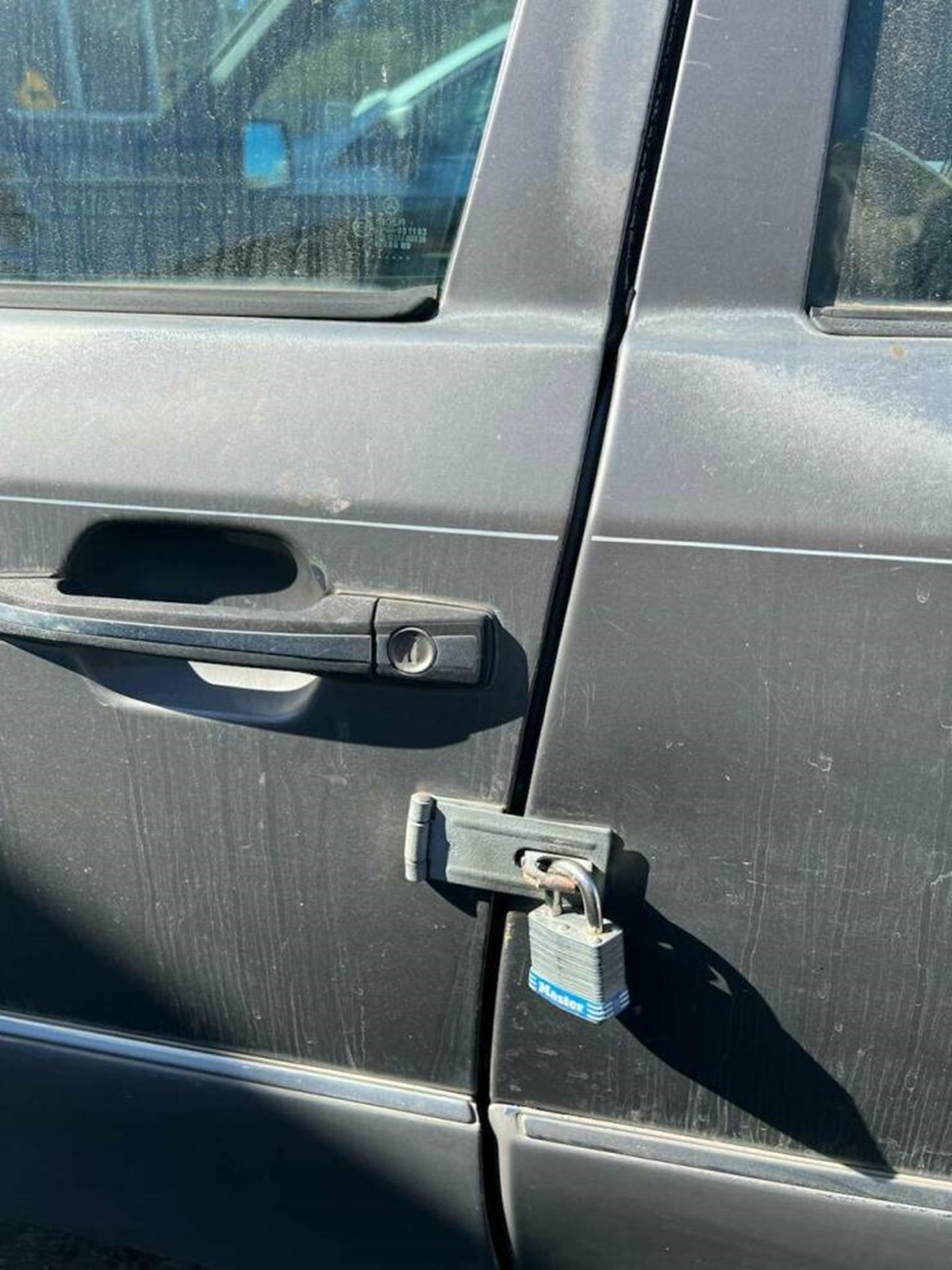 "Was in a parking lot and saw someone had made their own car door lock"