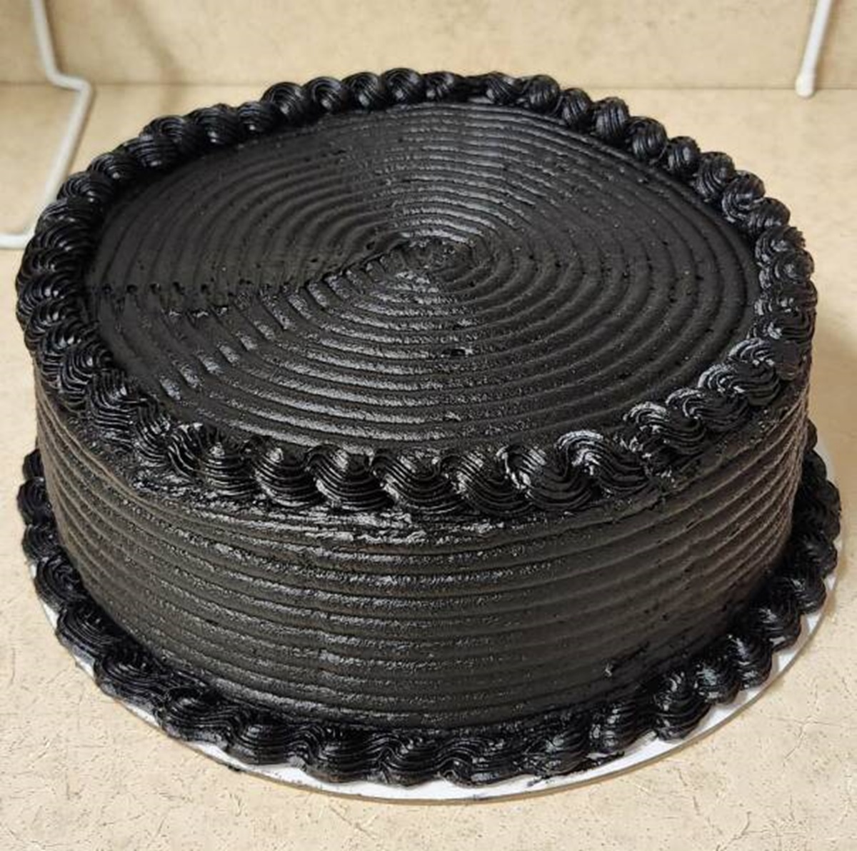 "My co-worker made a black cake. Neat."