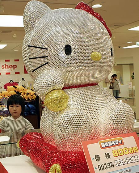 Made from 62,000 Swarovski crystals, this monstrosity can be yours for the low price of 8,000,000 yen, or 66,115 Dollars.