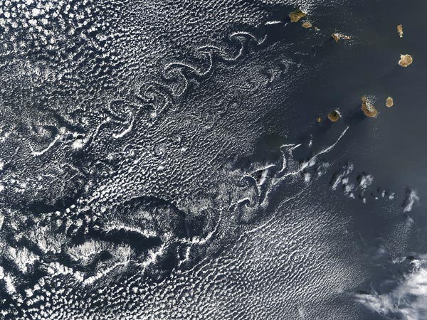 Cloud Vortices over Cape Verde Islands