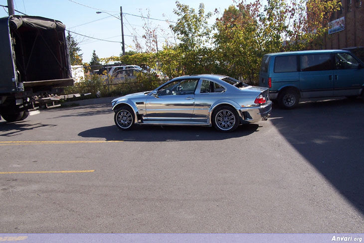 BMW M3 with Full Chrome Paint