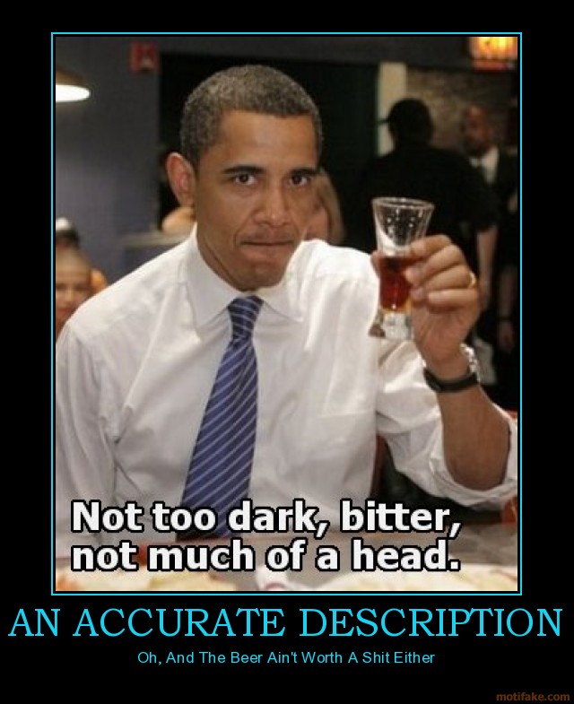 President Obama and beer.  Well, one out of two ain't that bad...at least beer is cool.