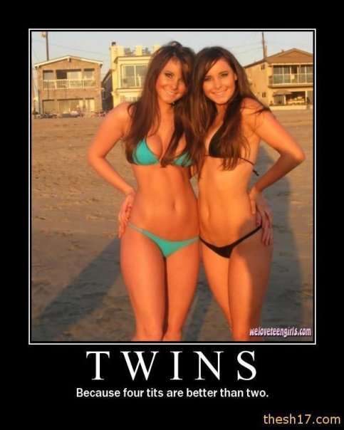 twins twins twins hot ones too
