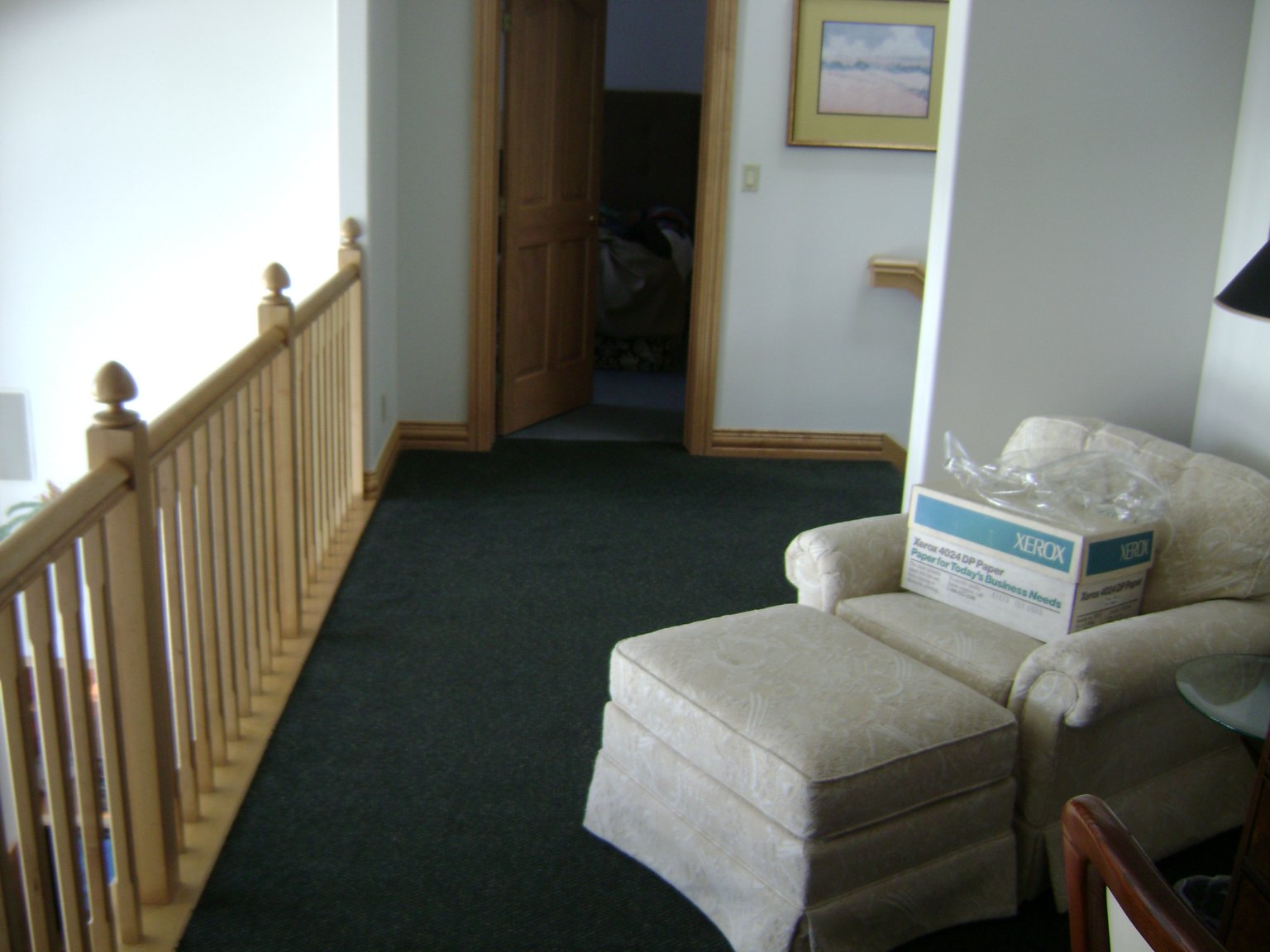 the hallway from master bedroom