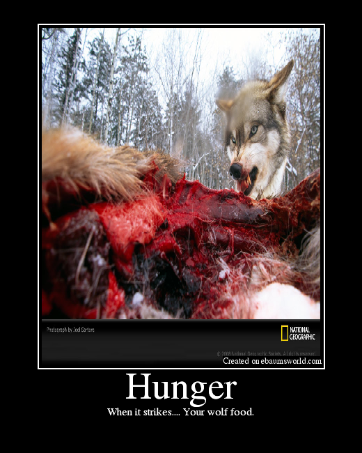 When it strikes.... Your wolf food.