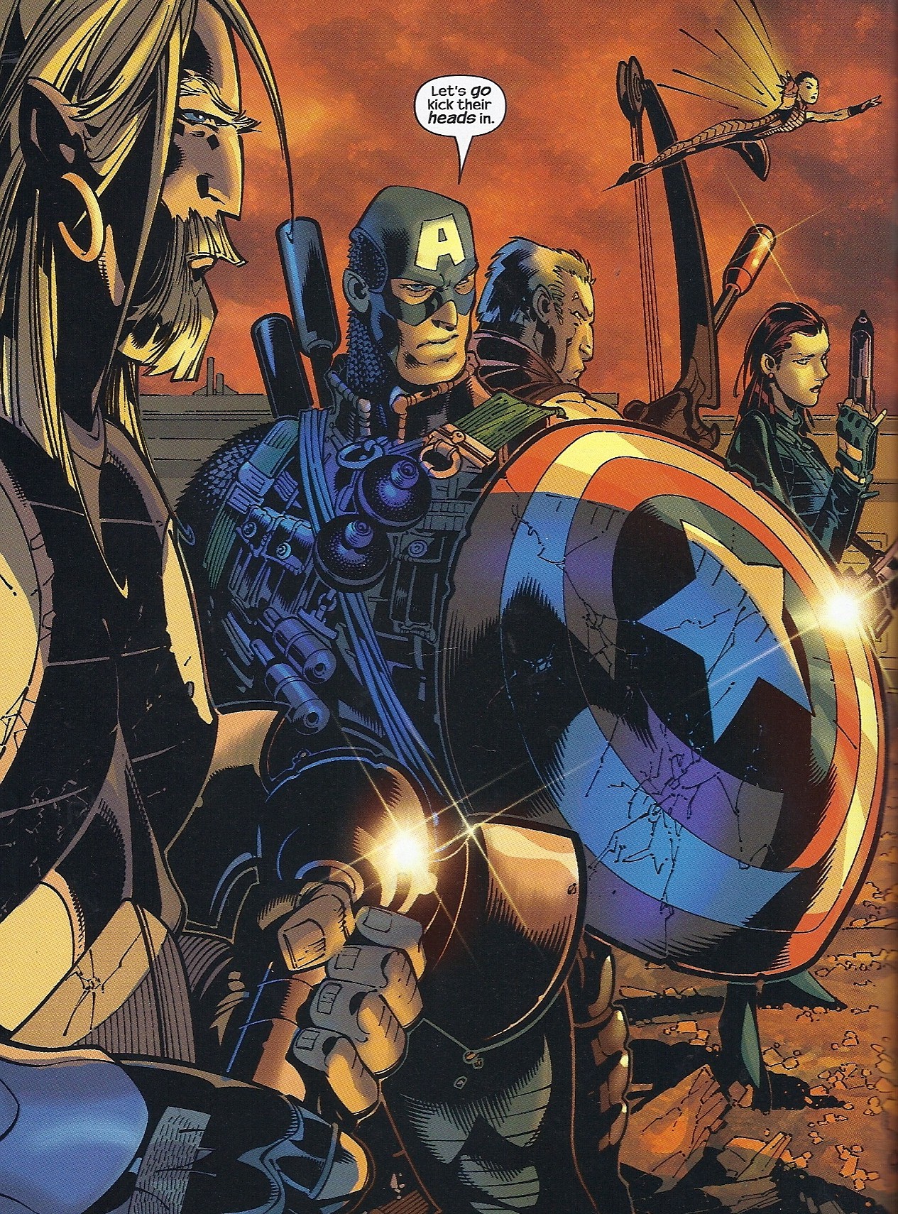 Thor, Captain America, Hawkeye, Wasp and Black Widow
