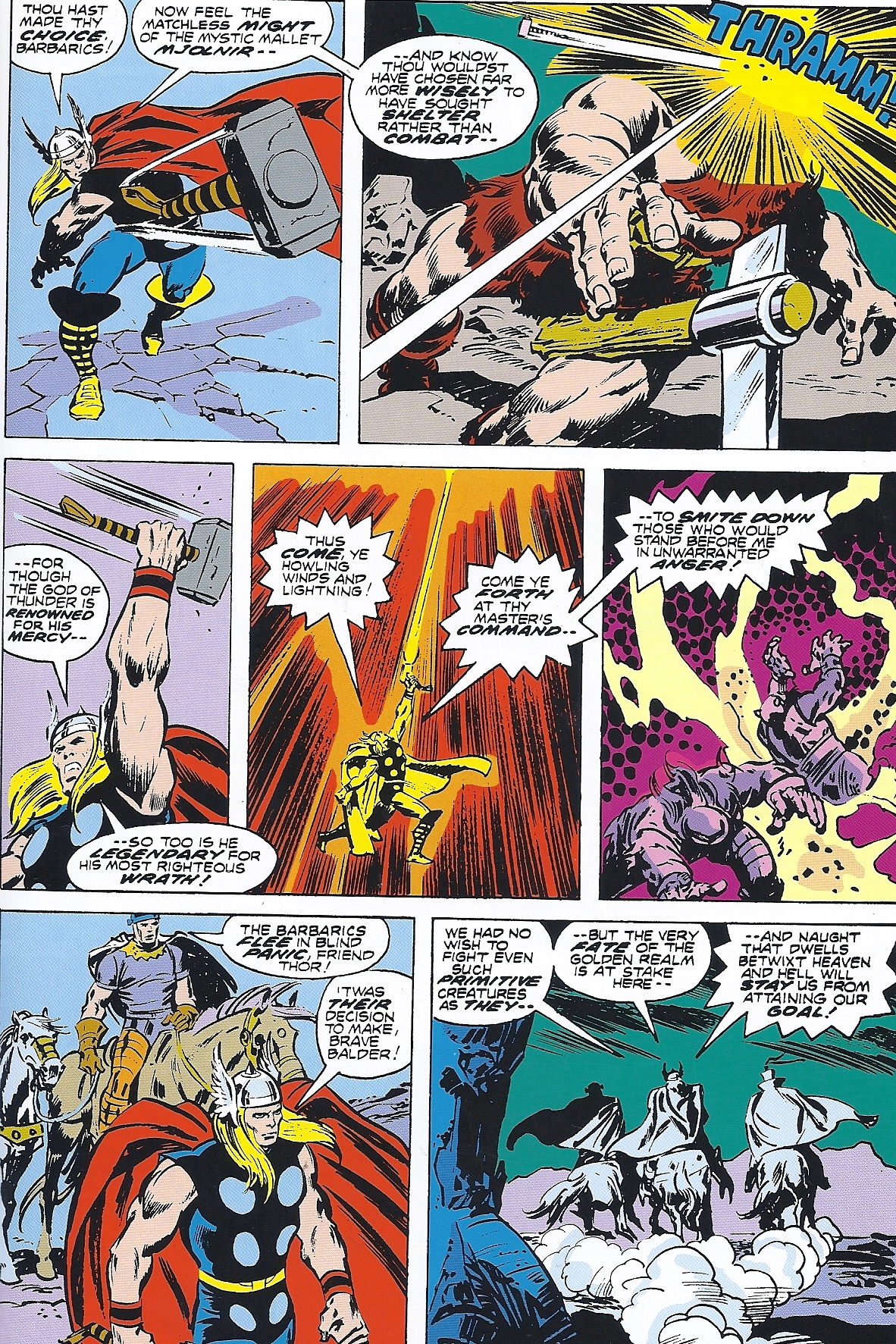 Thor in action in Asgard