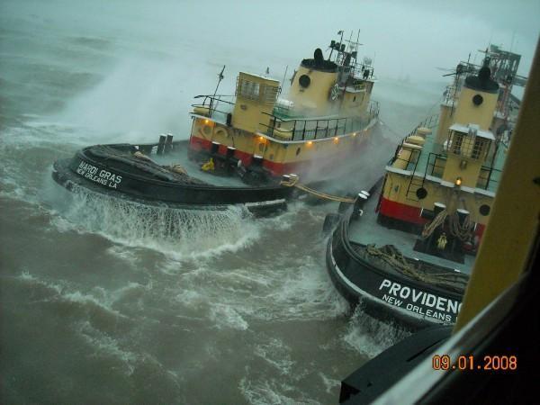 hurricane Gustav on a tugboat .CRazzy