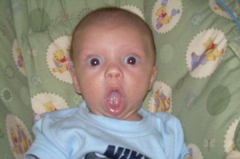 What a baby looks like when he finds out K-Fed is his father