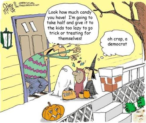 Cartoon about an Obama Halloween