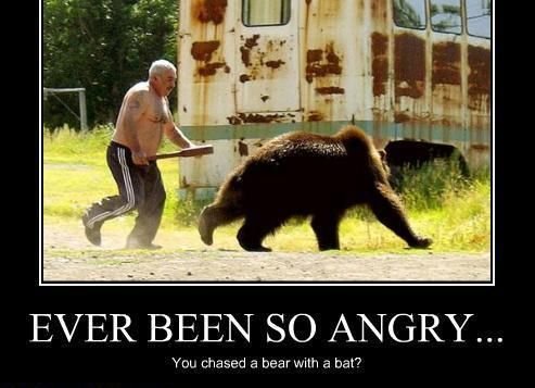 have you ever been so mad - Ever Been So Angry... You chased a bear with a bat?