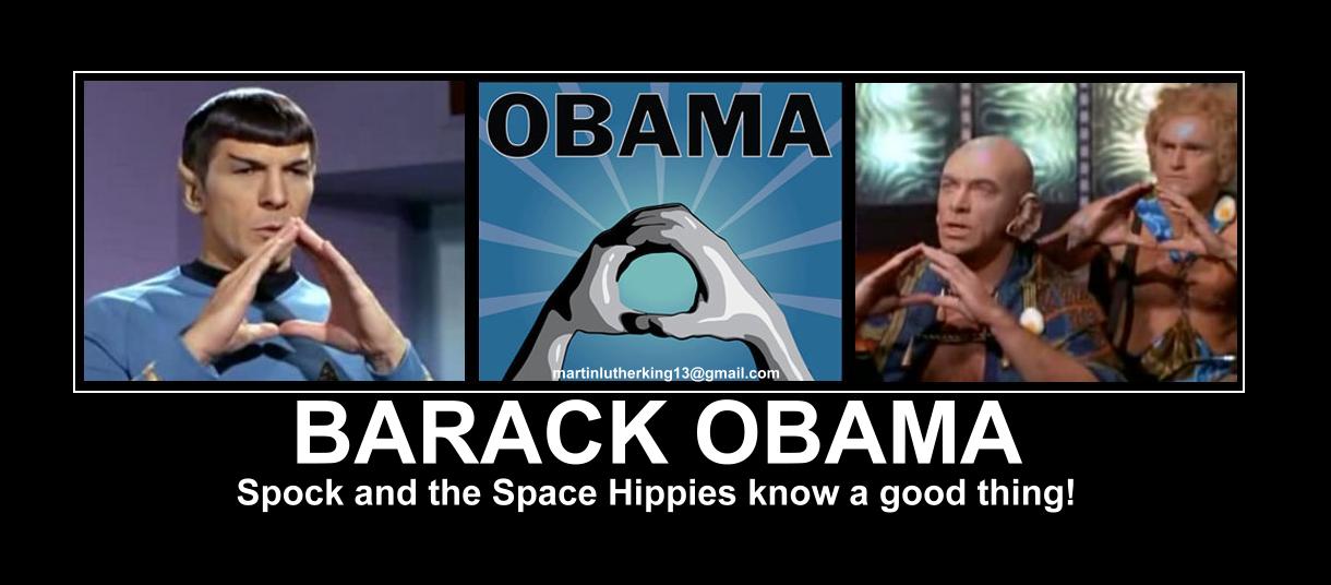 Spock and the Space Hippies...They know a good thing.