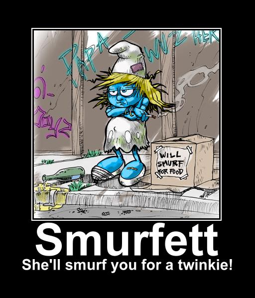 That's one worn out Smurf.