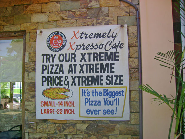 Coffe and Pizza?  Better stay extremely close to the bathroom.