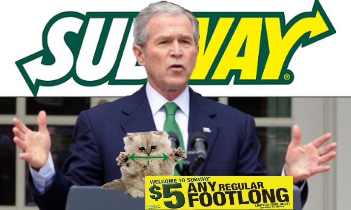 After the whitehouse Bush plans to become the next Jared of advertisment for the subsandwich enterprise Subway