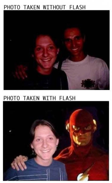 picture with flash