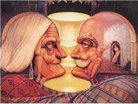 Picture of an old and young couple