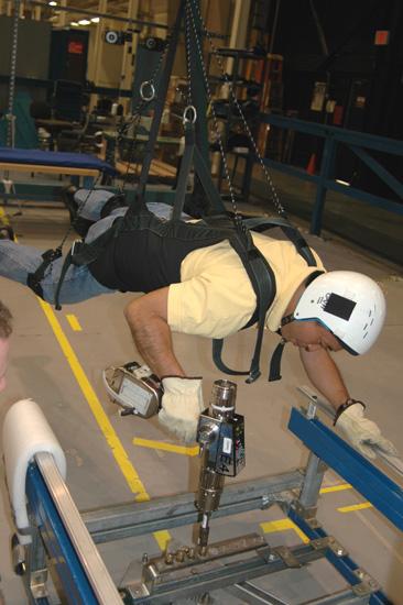 Astronaut training with impact wrench