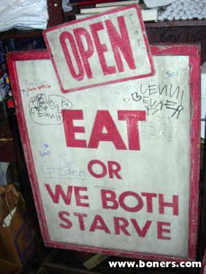 "Eat or we both starve."