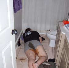 DRUNK, PASSED THE FUCK OUT!