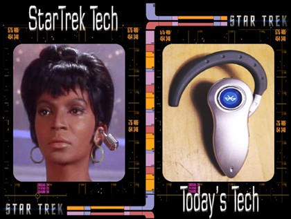 'Star Trek': Communications Earpiece versus Today: Bluetooth Earpiece