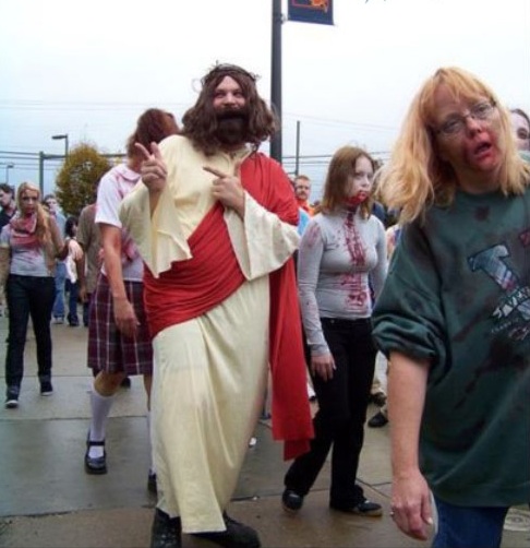 Well, he did rise from the dead. Jesus is an O.Z. Original Zombie