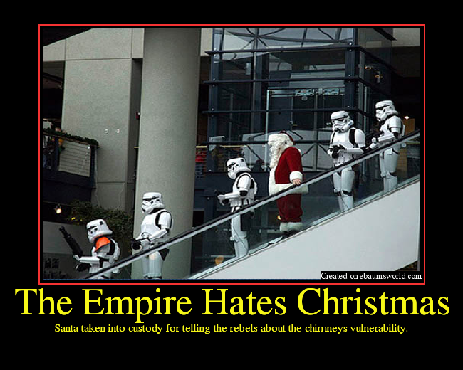 Santa taken into custody for telling the rebels about the chimneys vulnerability.