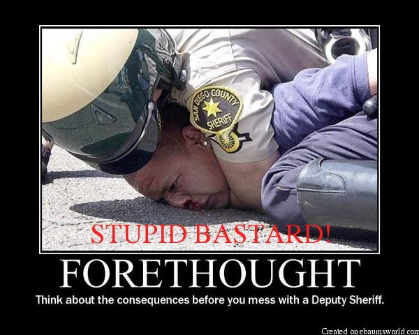 Think about the consequences before you mess with a Deputy Sheriff