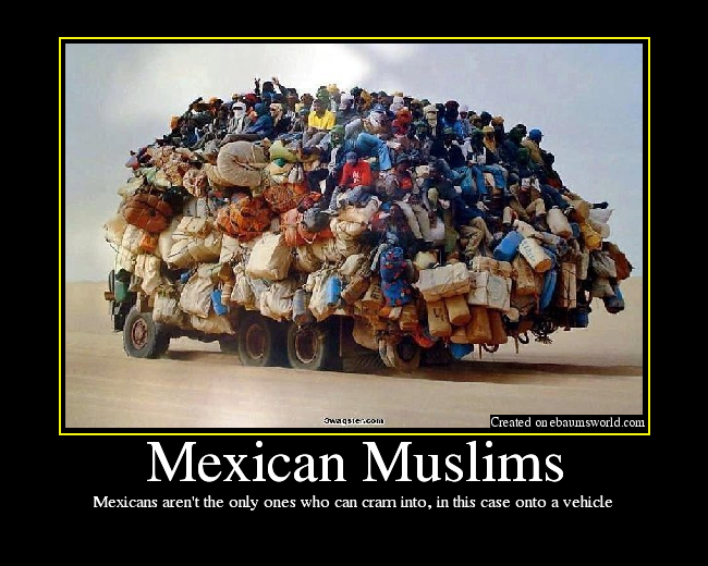 Mexicans aren't the only ones who can cram into, in this case onto a vehicle