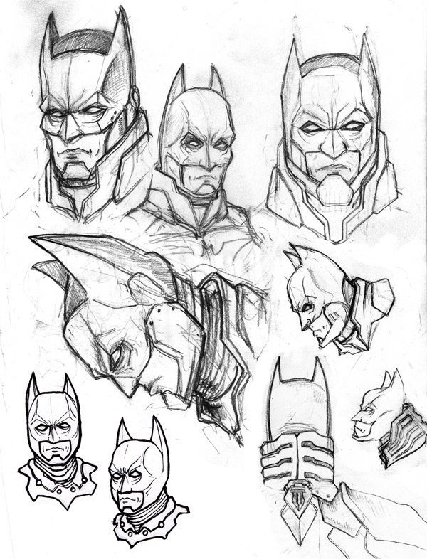 Dark Knight Rises Costume Concept drawings