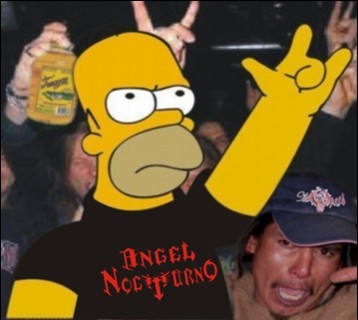 Homer Simpson salutes RocK n rOLL!