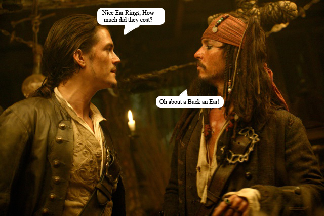 The Pirates of the Carribean make a 'verbal quibble' ...