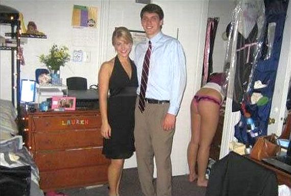 here's a fine looking couple that opted to have their photo taken in Lauren's bedroom.