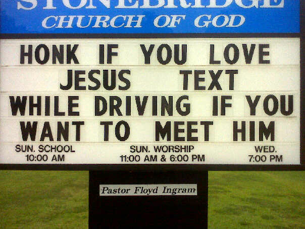 Finally, a message from the church we can ALL agree on!