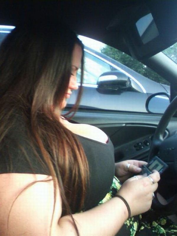 One of the dangers of texting while driving. 