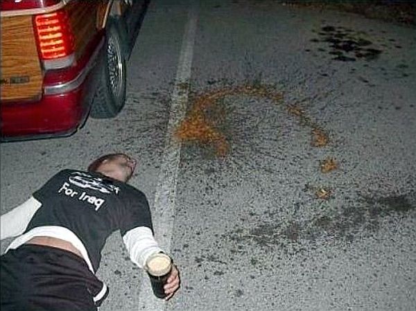 The ability to pass out while puking, and not spilling your Guinness.