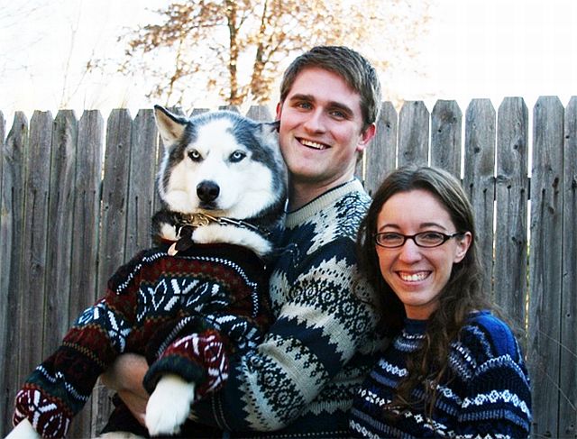 All the proof you need is in the photo. (Also, what in the Hell does a Husky need with a damn sweater?)