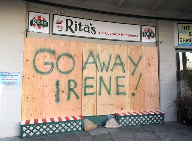 in Hurricane Irene's path ... Good luck, we're all hoping you and your loved ones will be O.K.
