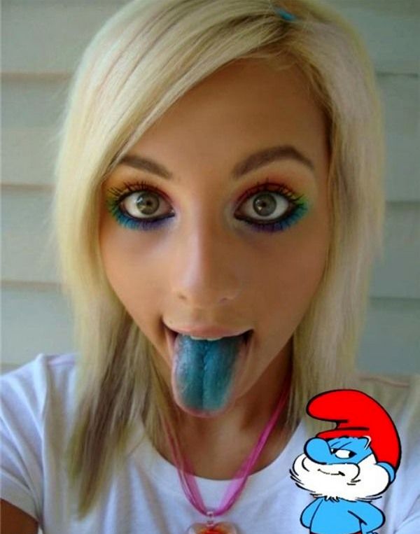 I have a feeling she smurfed 'Smurfette' as well.