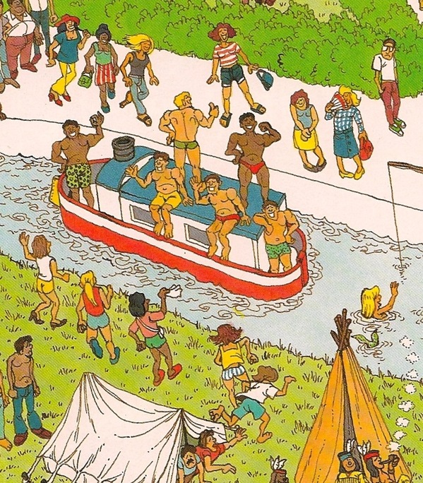 The Sex Boat in "Campsite," Where's Waldo