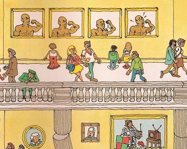Portraits of a Man Whose Bicep Exploded in "The Museum," Where's Waldo