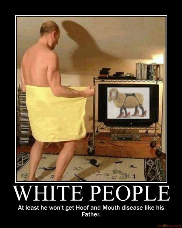 silly white people