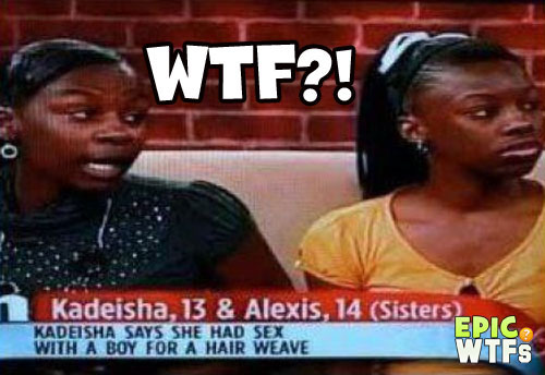 maury screenshots - Wtf?! Kadeisha, 13 & Alexis 14 Sisters Kadeisha Says She Had Sexs Epic With A Boy For A Hair Weave WTFs