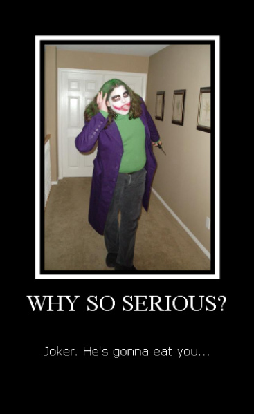 Guy dressed up as joker found on GT