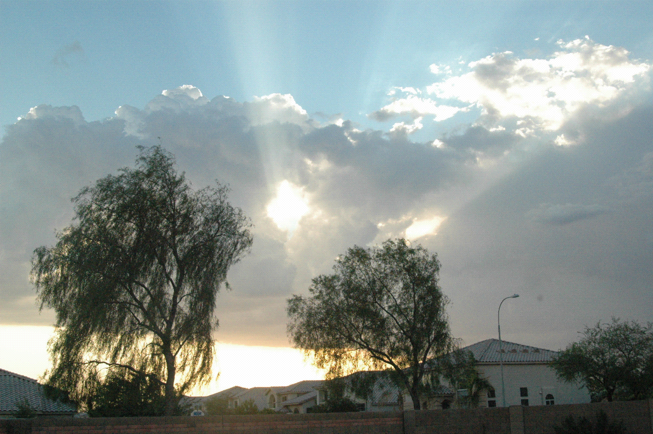Sun set and Storm Clouds