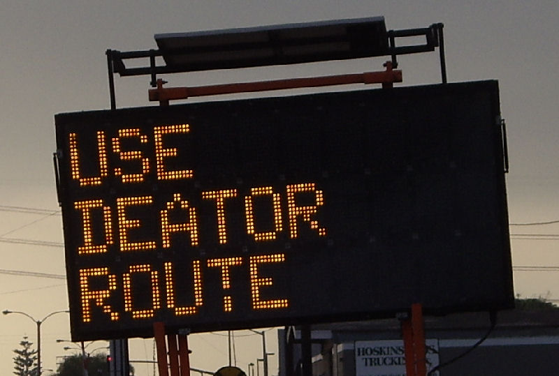 Traffic sign in Oxnard, CA