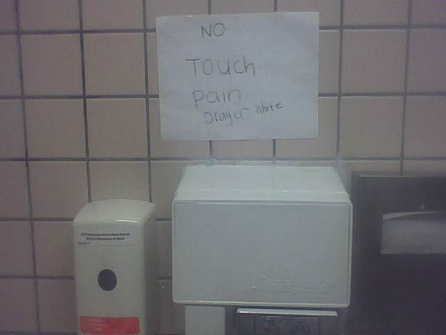 Sign in a Taco Bell restroom..
