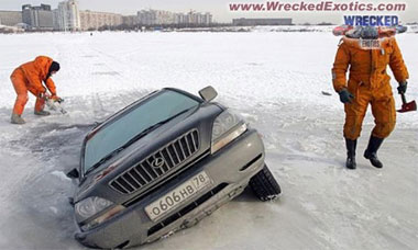 Frozen lakes in St. Petersburg just aren't as tough as they used to be.