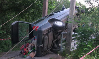 No, we're not sure how this Mercedes ended up on a footbridge either.