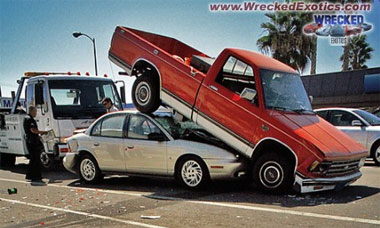 Weirdest Car Crashes  Double-parking, American style.